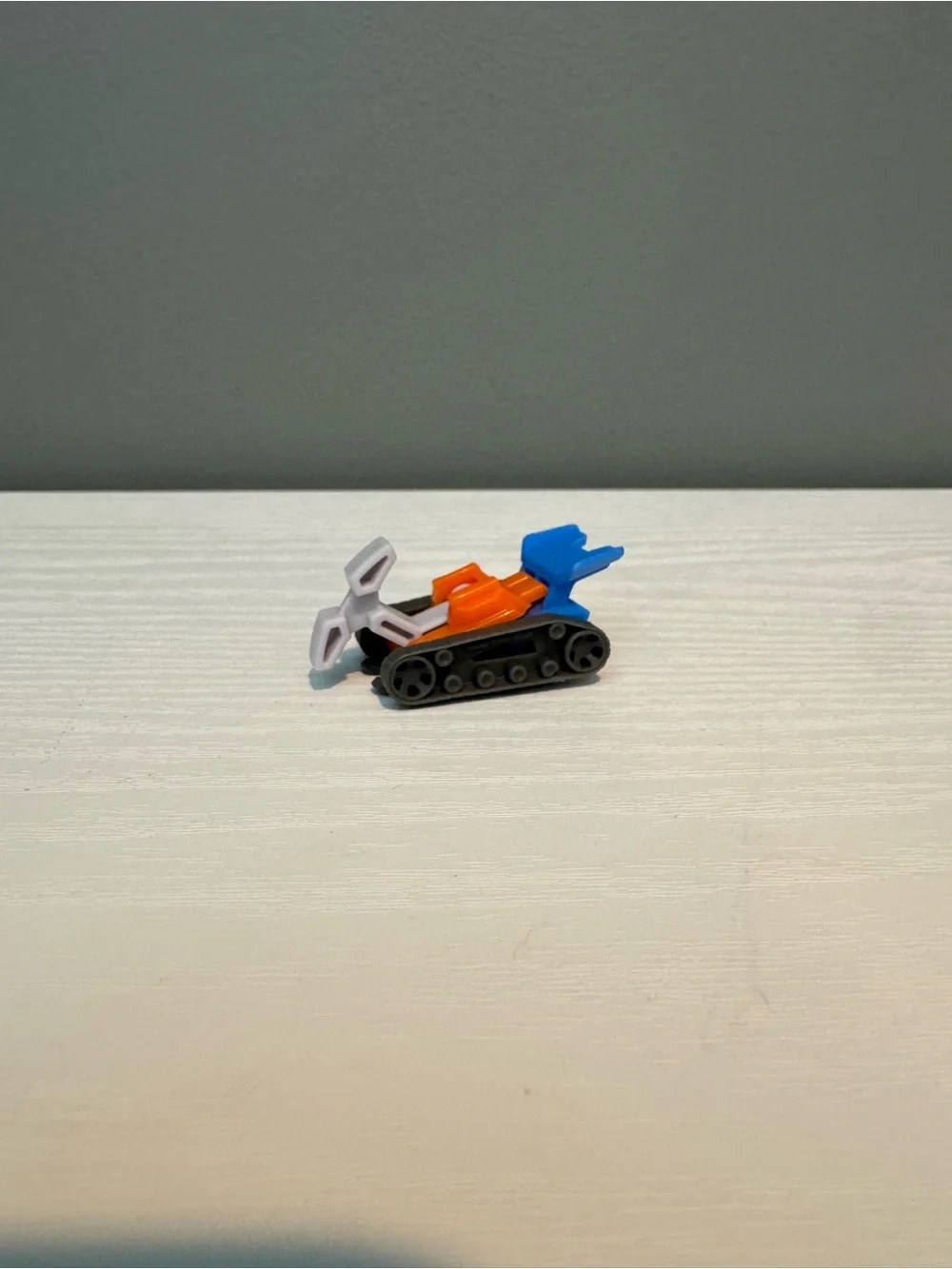 Blue & Orange Kids Toy Snow tractor- from kinder egg